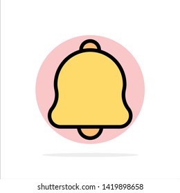 Alert, Bell, Notification, Sound Abstract Circle Background Flat color Icon
