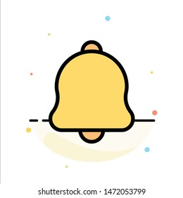 Alert, Bell, Notification, Sound Abstract Flat Color Icon Template