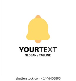 Alert, Bell, Notification, Sound Business Logo Template. Flat Color