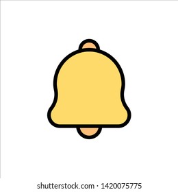 Alert, Bell, Notification, Sound  Flat Color Icon. Vector icon banner Template