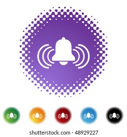 Alert Bell web button isolated on a background.