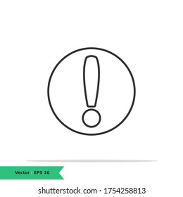 Alert, Beware, Caution, Danger, Attention Icon Illustration. Warning Sign Symbol. Vector Line Icon EPS 10