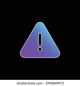 Alert blue gradient vector icon