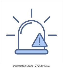 Ilustración vectorial de icono azul de alerta