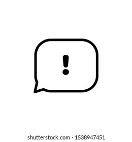 Alert bubble chat Icon Vector Logo Template 