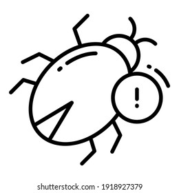 Alert Bug, Protection and security vector icons set cyber computer network business data technology