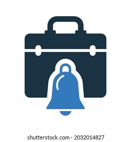 Alert, business, notification icon. Simple editable vector design isolated on a white background.