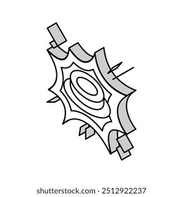 alert button isometric icon vector. alert button sign. isolated symbol illustration