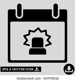Alert Calendar Day icon. Vector EPS illustration style is flat iconic symbol, black color.