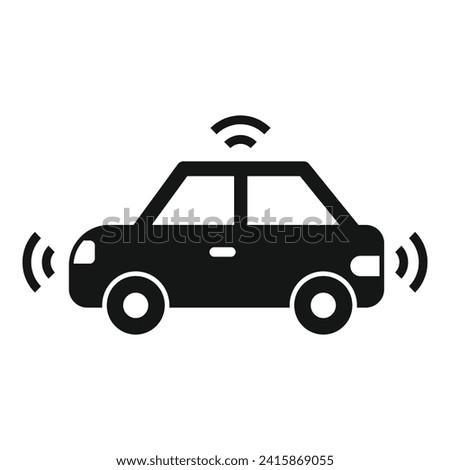 Alert car control icon simple vector. Safe driver. Auto seat blind