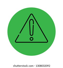 Alert caution icon. Warning sign vector.