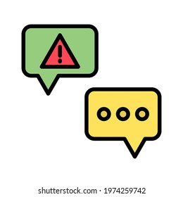 Alert, chat, discussion icon vector image. Can also be used for cyber security. Suitable for use on web apps, mobile apps and print media.