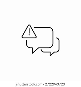 Vector de signo de advertencia de chat de alerta