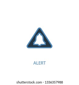 alert concept 2 colored icon. Simple blue element illustration. alert concept symbol design. Can be used for web and mobile UI/UX