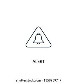 alert concept line icon. Simple element illustration. alert concept outline symbol design. Can be used for web and mobile UI/UX