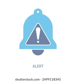 alert concept line icon. Simple element illustration. alert concept outline symbol design.