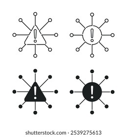 Alert connection management icon. Vector illustration