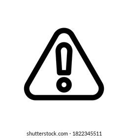 alert (Construction) icon outline vector. isolated on white background