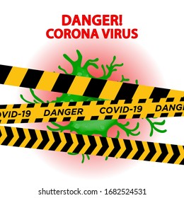 Alert danger corona virus. Corona Virus 2020.