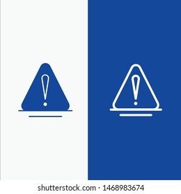Alert, Danger, Warning, Logistic Line and Glyph Solid icon Blue banner Line and Glyph Solid icon Blue banner. Vector Icon Template background