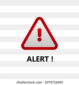 Alert, Danger, Warning, Sign. attention warning attacker alert sign with exclamation mark. Technology cyber security protection concept. vector illustration.