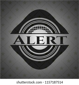 Alert dark emblem. Retro