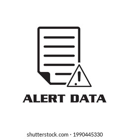 alert data icon , document icon