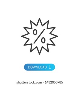 Alert discount modern simple flat outline vector icon