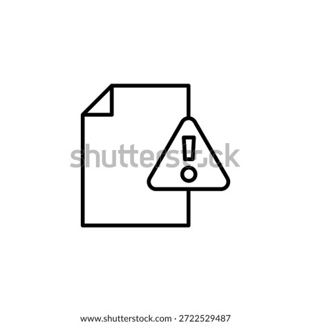 Alert Document Sign Unsafe Outline Symbol Warning Icon