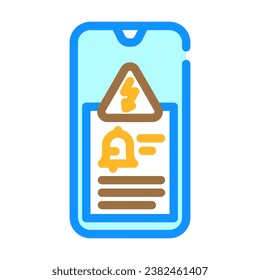 alert electricity color icon vector. alert electricity sign. isolated symbol illustration