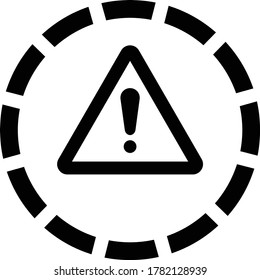 Alert, error, warning icon / black color