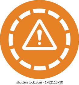Warnung, Fehler, Warnsymbol / orangefarbener Vektorgrafik