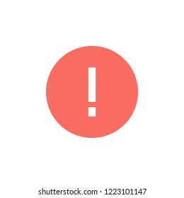 alert, exclamation icon. Element of material arrow symbol icon for mobile concept and web apps. Color alert, exclamation icon can be used for web and mobile