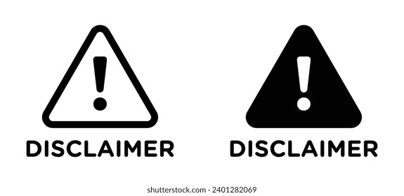 Alert exclamation vector icon set. Alert exclamation vector sign for UI designs.