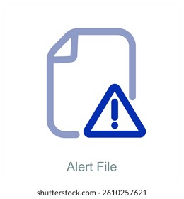 Alert File and document icon concept