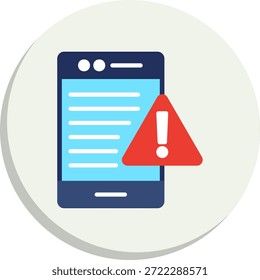 Icono de estilo de círculo plano de alerta