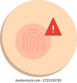 Icono de estilo de círculo plano de alerta