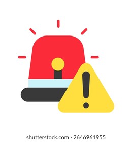 Color plano de la alerta, mini icono de la ilustración. uso para el concepto moderno, impresión, UI, kit de UX, Web y desarrollo del App. Vector relacionado con la gestión de riesgos, negocios, finanzas.

