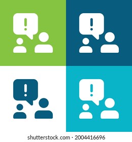 Warnhinweis Vier-Farben-Minimal-Icon-Set