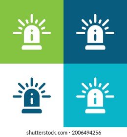 Alert Flat four color minimal icon set