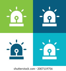 Alert Flat four color minimal icon set