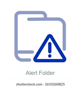 Alert Folder and document icon concept