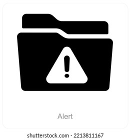 Alert and Folder icon concept