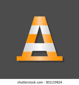 Alert font, letter A