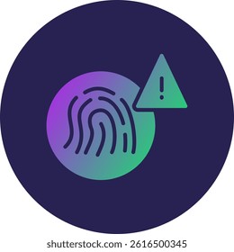 Alert Glyph Circle Gradient Icon