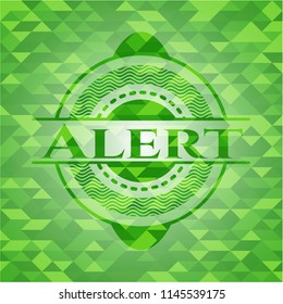 Alert green mosaic emblem