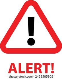 Alert icon. Attention warning attacker alert sign. Danger and Warning symbol. flat style.