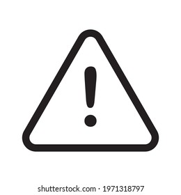 Alert icon. Danger symbol. Flat Vector illustration attention sign with exclamation mark icon. Risk sign.