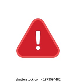 Alert icon. Danger symbol. Flat Vector illustration attention sign with exclamation mark icon. Risk sign.