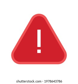 Alert icon. Danger symbol. Flat Vector illustration attention sign with exclamation mark icon. Risk sign.